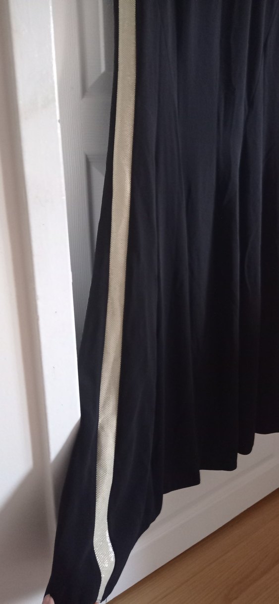 Siyah Drapeli Uzun Kadın Elbise - Görsel 4