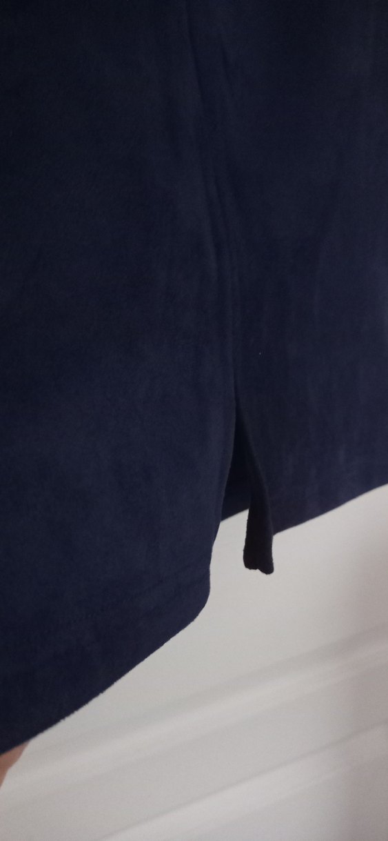 Lacivert Süet Kadın Kalem Etek - Görsel 4