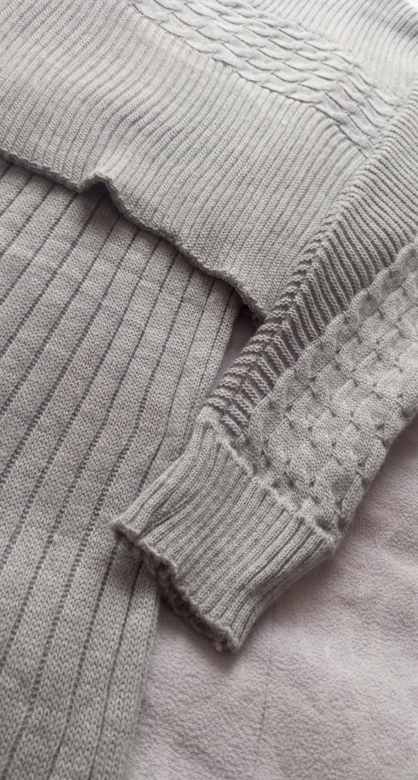 Gri Kadın Örgü Uzun Elbise - Görsel 2