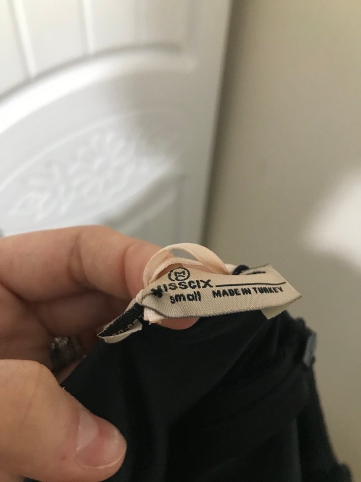 Siyah Gotik Drapeli Midi Elbise - Görsel 3