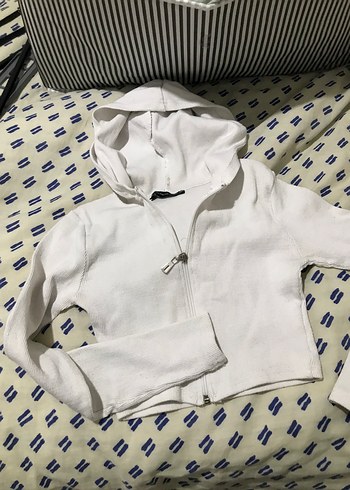 Fermuarlı Kapüşonlu crop - Görsel 2