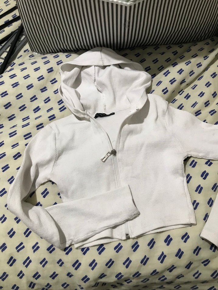 Fermuarlı Kapüşonlu crop - Görsel 2