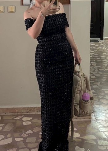 Dressing Room Siyah Uzun Gece Elbisesi - Görsel 3