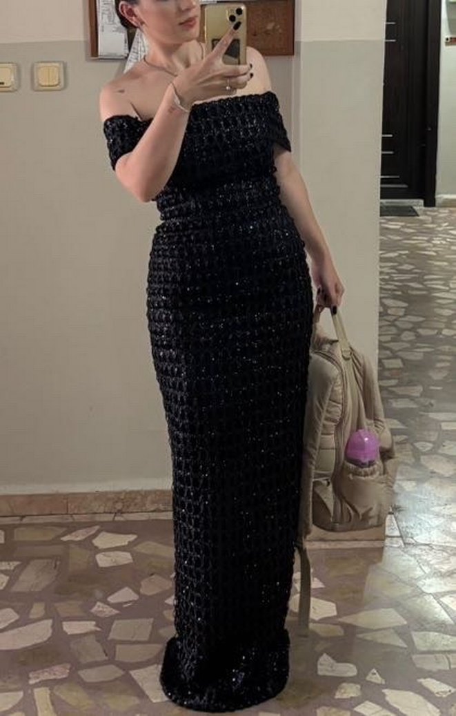 Dressing Room Siyah Uzun Gece Elbisesi - Görsel 3