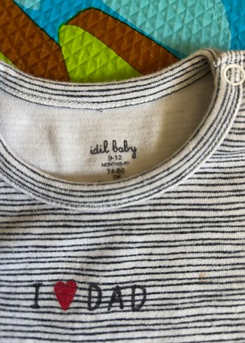 Gri Çizgili Uzun Kollu Bebek Body - Görsel 2