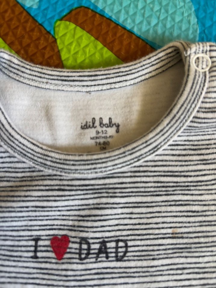 Gri Çizgili Uzun Kollu Bebek Body - Görsel 2