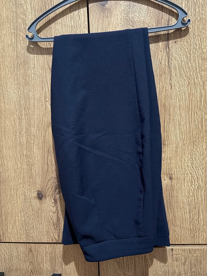 Lacivert Kadın Ofis Kumaş Pantolon - Görsel 3