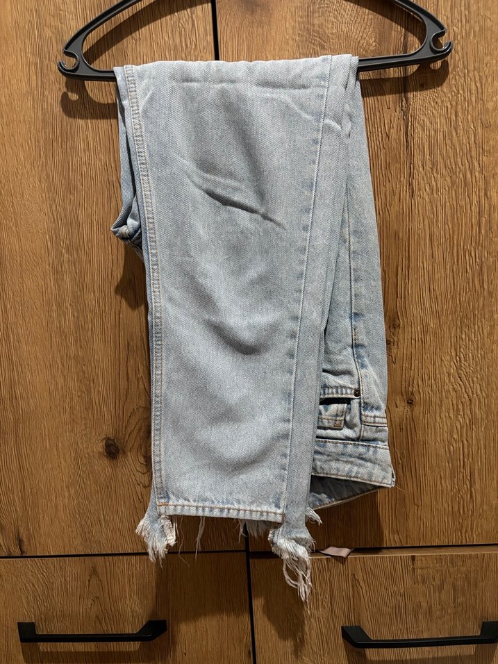 Gri Kadın Kot Pantolon Midi Boy - Görsel 2