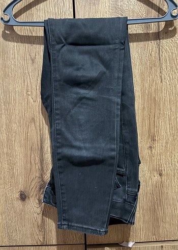 Kadın Siyah Midi Denim Pantolon - Görsel 2
