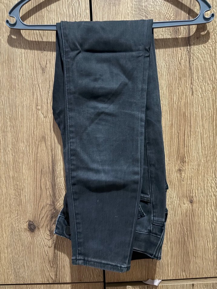 Kadın Siyah Midi Denim Pantolon - Görsel 2