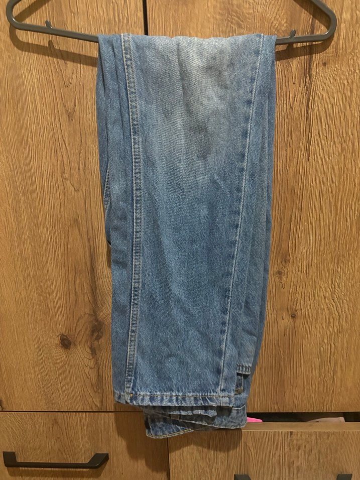 Gri Mavi Kadın Denim Midi Boy Bol Kesim Jean - Görsel 2