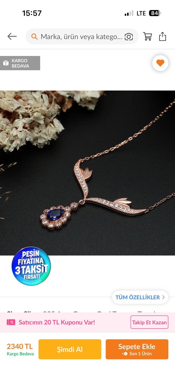 Altın Renkli Mini Zincir Detaylı Kadın Kolye - Görsel 2