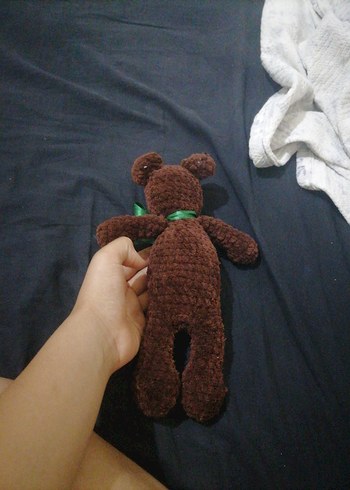 Beden Kahverengi El Örgüsü Peluş Ayıcık
