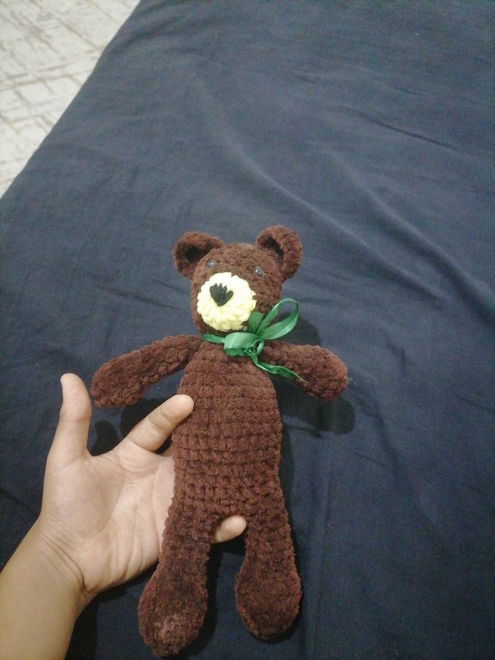 Kahverengi El Örgüsü Peluş Ayıcık - Görsel 2