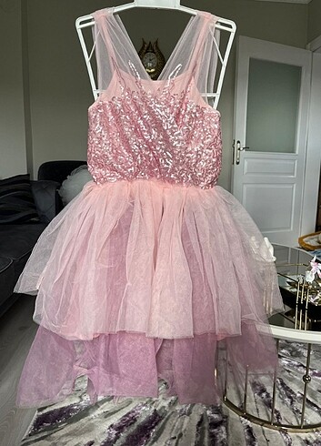 Pembe çocuk gelinlik/elbise