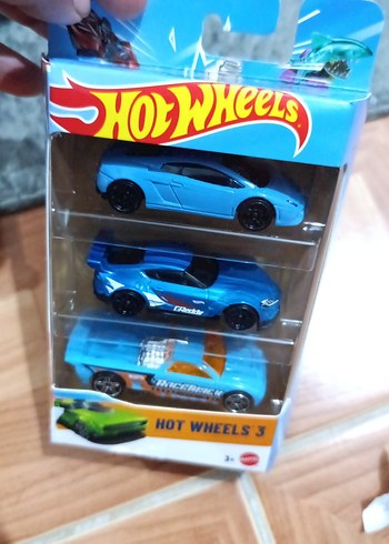 Hot Wheels 3'lü Mavi Oyuncak Araba Seti