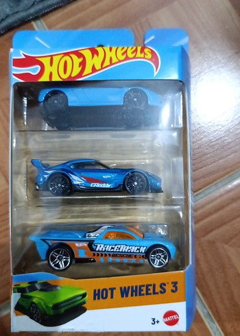 Hot Wheels 3'lü Mavi Oyuncak Araba Seti