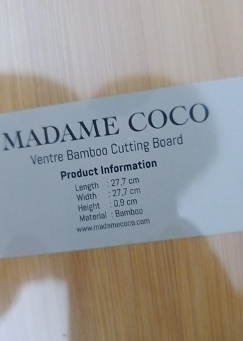 Madame Coco Madame Coco Bambu Kesme Tahtası