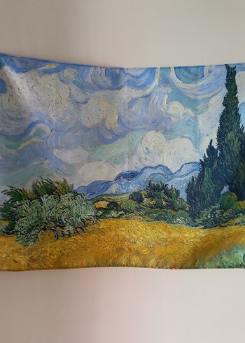 Van Gogh Selvi Ağacı Duvar Örtüsü Halısı 140X100cm