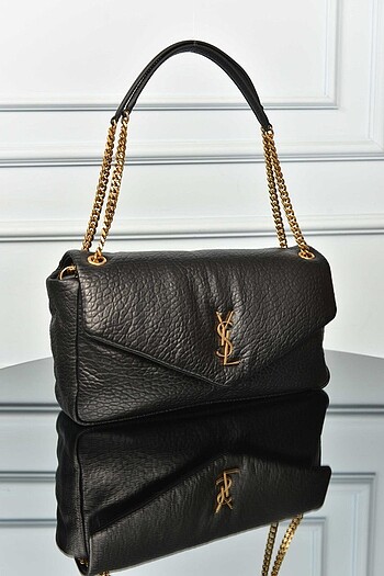 Yves Saint Laurent Yves Laurent Calypso Large in Grained Lambskin