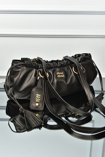Beden siyah Renk MIUMIU - Joie Nappa Leather Bag