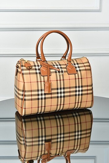 BURBERRY - Medium Check Bowling Bag