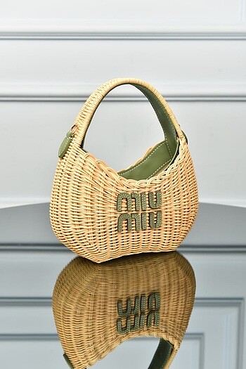 Miu Miu MIUMIU - Wander Wicker Handbag