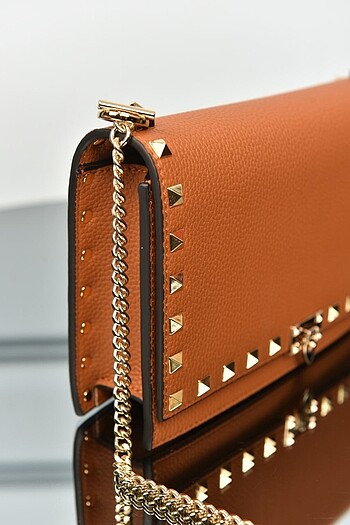 Beden camel Renk VALENTINO - Rockstud Small Crossbody Bag