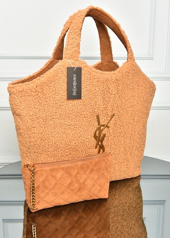 YVES SAINT LAURENT - Icare in Shearling 
 Detaylı Kadın Çanta - Görsel 4