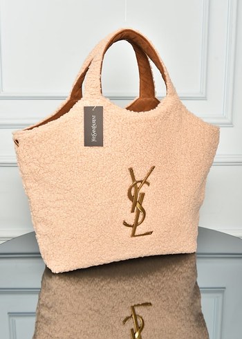 YVES SAINT LAURENT - Icare in Shearling 
 Detaylı Kadın Çanta - Görsel 3