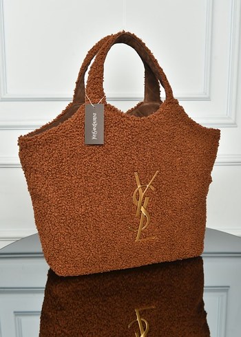 YVES SAINT LAURENT - Icare in Shearling 
 Detaylı Kadın Çanta - Görsel 2