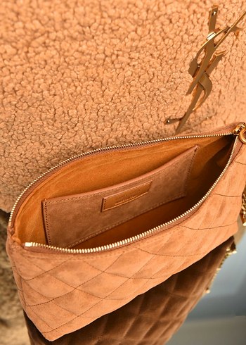 YVES SAINT LAURENT - Icare in Shearling 
 Detaylı Kadın Çanta - Görsel 8