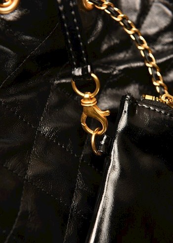 Chanel 25 Medium Handbag Zincir Detaylı Siyah Deri Kadın Çanta - Görsel 12