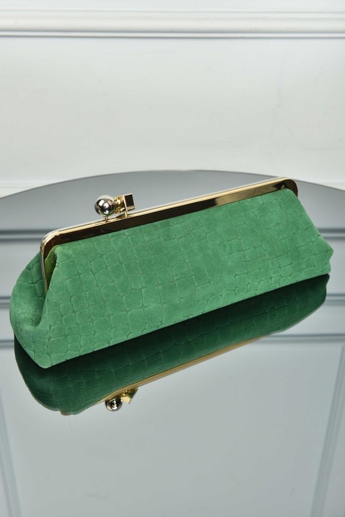 JACQUEMUS - The Salon Clutch 
Yeşil Süet Kadın Çanta - Görsel 2