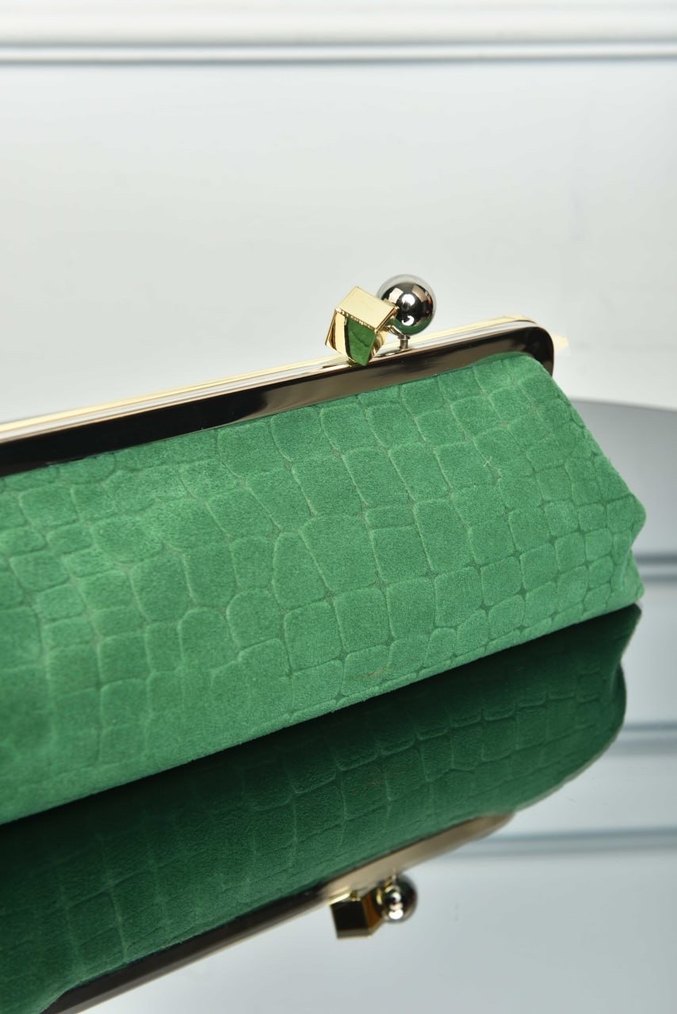 JACQUEMUS - The Salon Clutch 
Yeşil Süet Kadın Çanta - Görsel 3