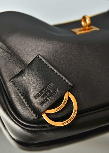 BALENCIAGA - Women's Rodeo Sling Pochette Siyah Deri Kadın Çanta - Görsel 9