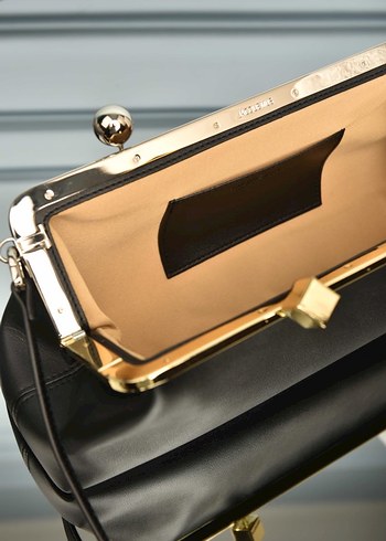 JACQUEMUS - The Salon Clutch 
 Siyah Deri Kadın Clutch Çanta - Görsel 9