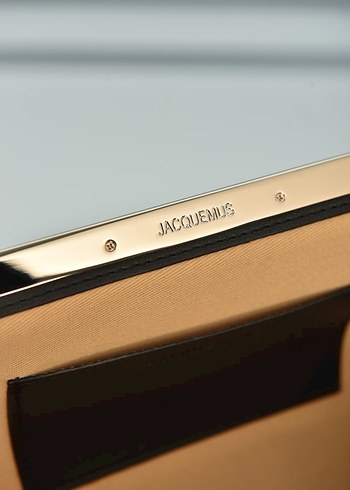 JACQUEMUS - The Salon Clutch 
 Siyah Deri Kadın Clutch Çanta - Görsel 10