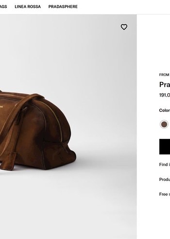 PRADA - Parada Bowling Medium Bag Bej Süet Kadın Çanta - Görsel 14