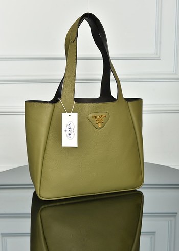 PRADA - Medium Leather Tote Bag  Siyah Deri Kadın Çanta - Görsel 5