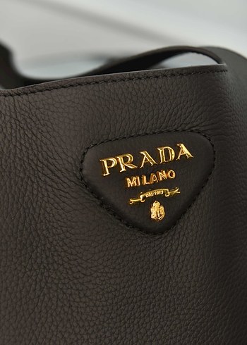PRADA - Medium Leather Tote Bag  Siyah Deri Kadın Çanta - Görsel 11
