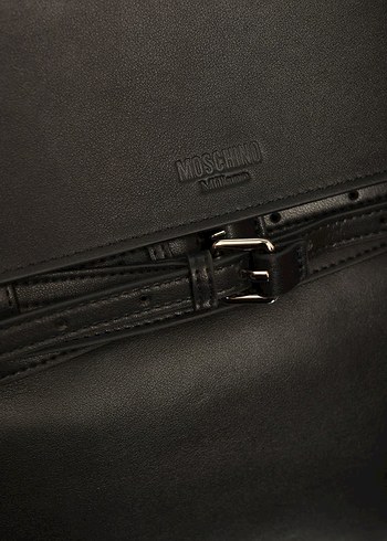 MOSCHINO - Tie Me Bag 
Siyah Deri Kadın Ofis Çantası - Görsel 5