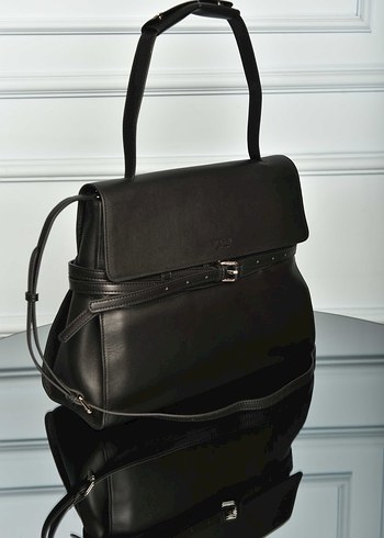 MOSCHINO - Tie Me Bag 
Siyah Deri Kadın Ofis Çantası - Görsel 4