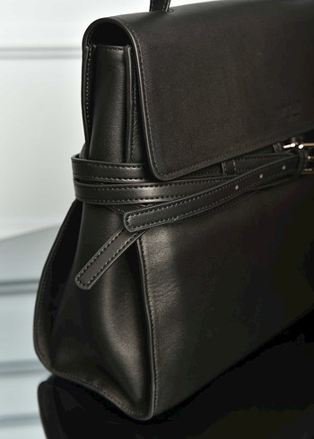 MOSCHINO - Tie Me Bag 
Siyah Deri Kadın Ofis Çantası - Görsel 3