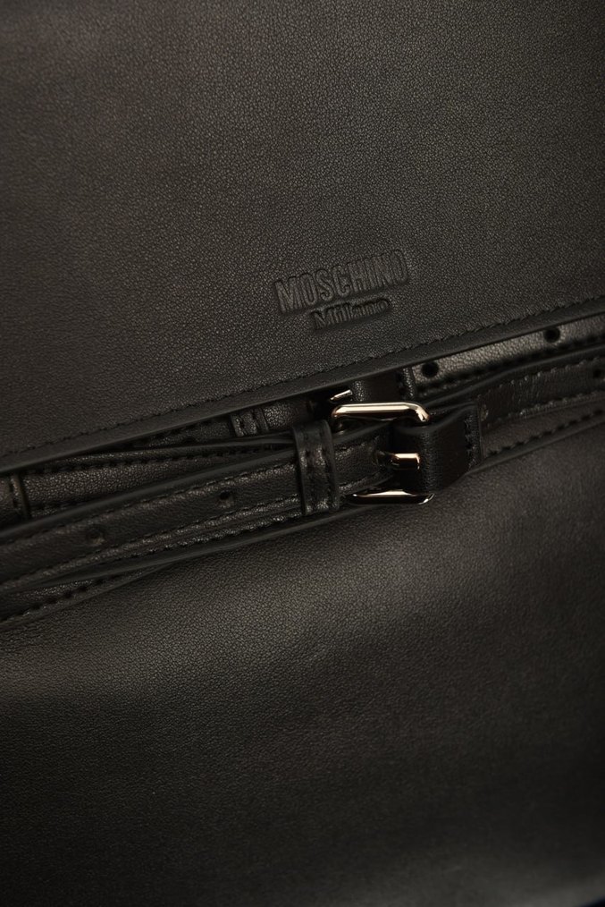 MOSCHINO - Tie Me Bag 
Siyah Deri Kadın Ofis Çantası - Görsel 5