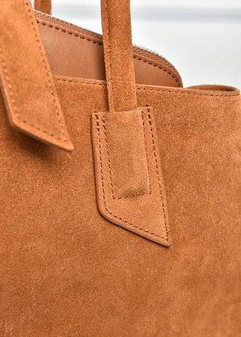 THE ATTICO - La Passeggiata Medium Women's Suede Bag Kadın Çanta - Görsel 5