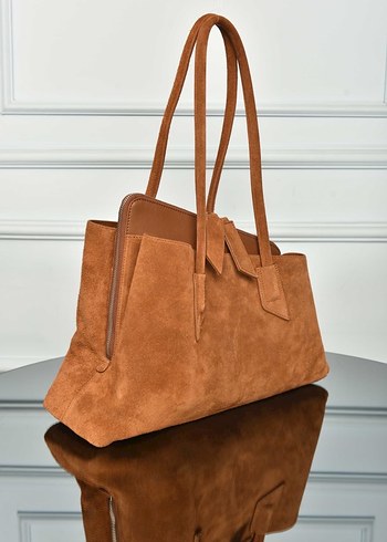 THE ATTICO - La Passeggiata Medium Women's Suede Bag Kadın Çanta - Görsel 2