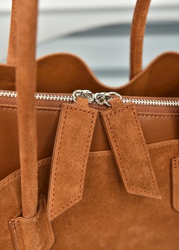 THE ATTICO - La Passeggiata Medium Women's Suede Bag Kadın Çanta - Görsel 6