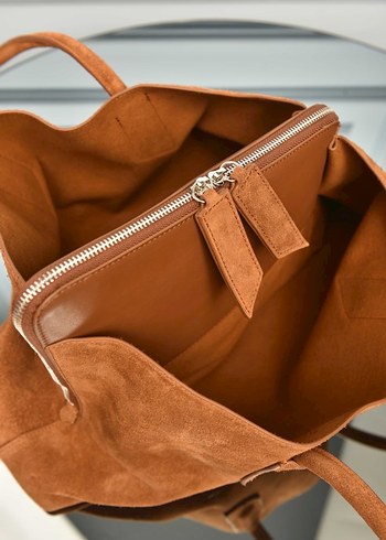 THE ATTICO - La Passeggiata Medium Women's Suede Bag Kadın Çanta - Görsel 8