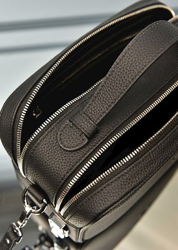  Beden HERMES - Handbag Klasik Siyah Fermuarlı Erkek Bavulu